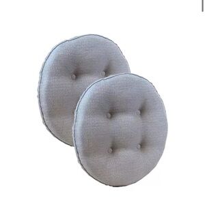 Klear Vu Non-Slip Omni Tufted Bar Stool Cushions Gray Set of 4